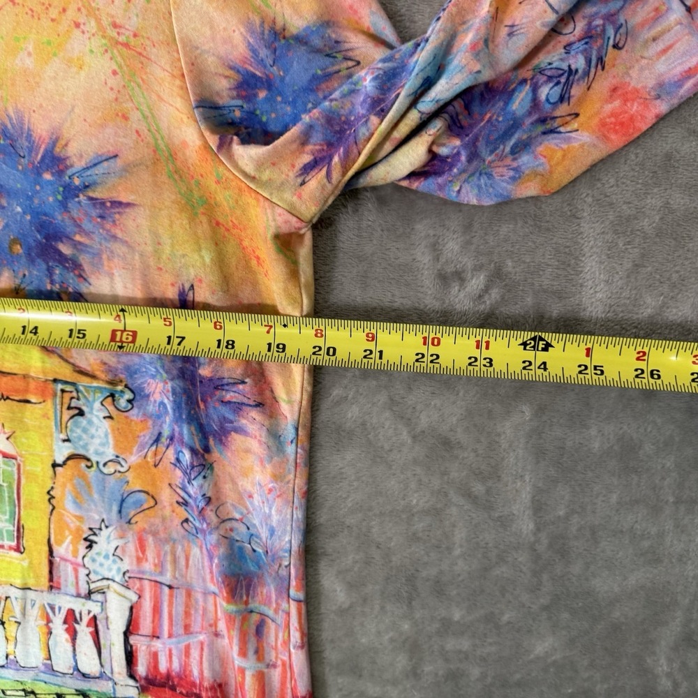 Leoma Lovegrove Shirt Womens Petite Large Multicolor 3/4 Sleeve Casual Top - Picture 4 of 6